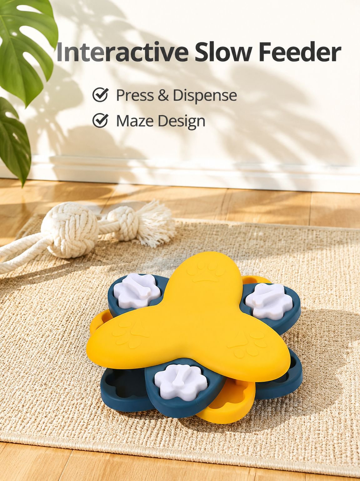 Pet Educational Slow-Feeding Bowl