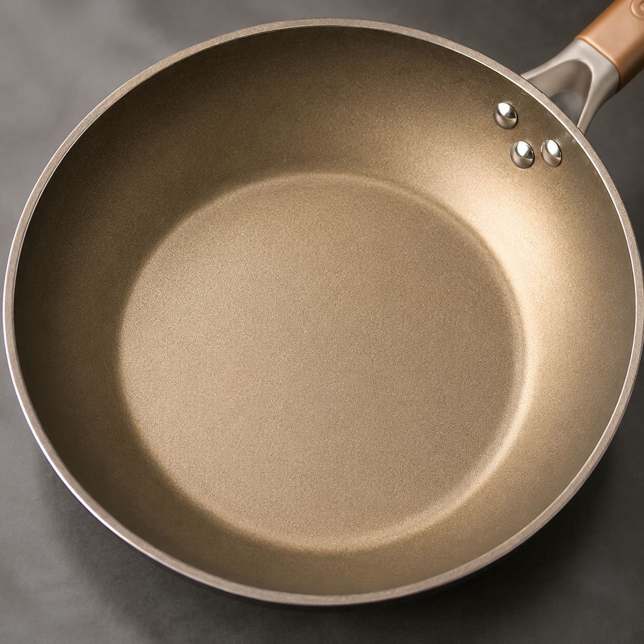 Professional chef using titanium frying pan