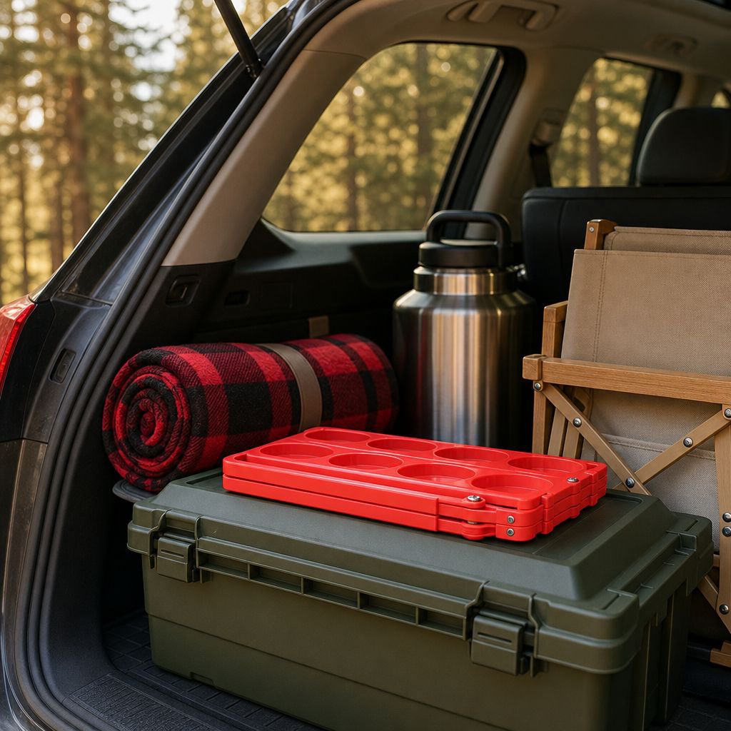 Collapsible beer holder for picnics and BBQs