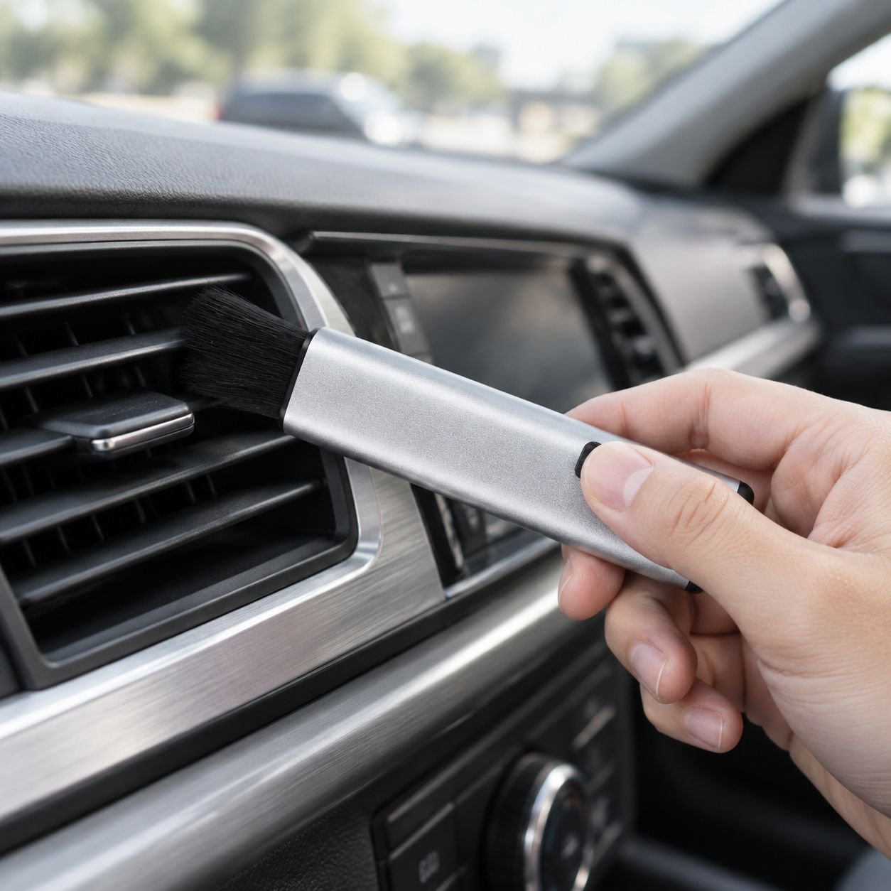 Multi-Functional Car Air Vent Soft Brush, Interior Cleaning Tool