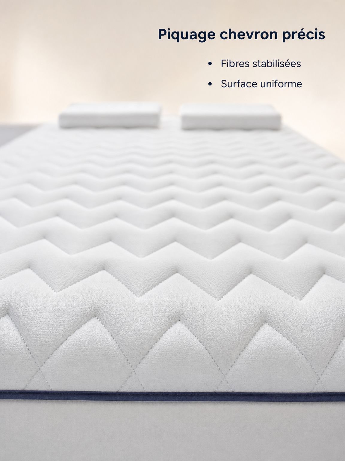 Surmatelas tatami en fibre de soja posé sur un lit