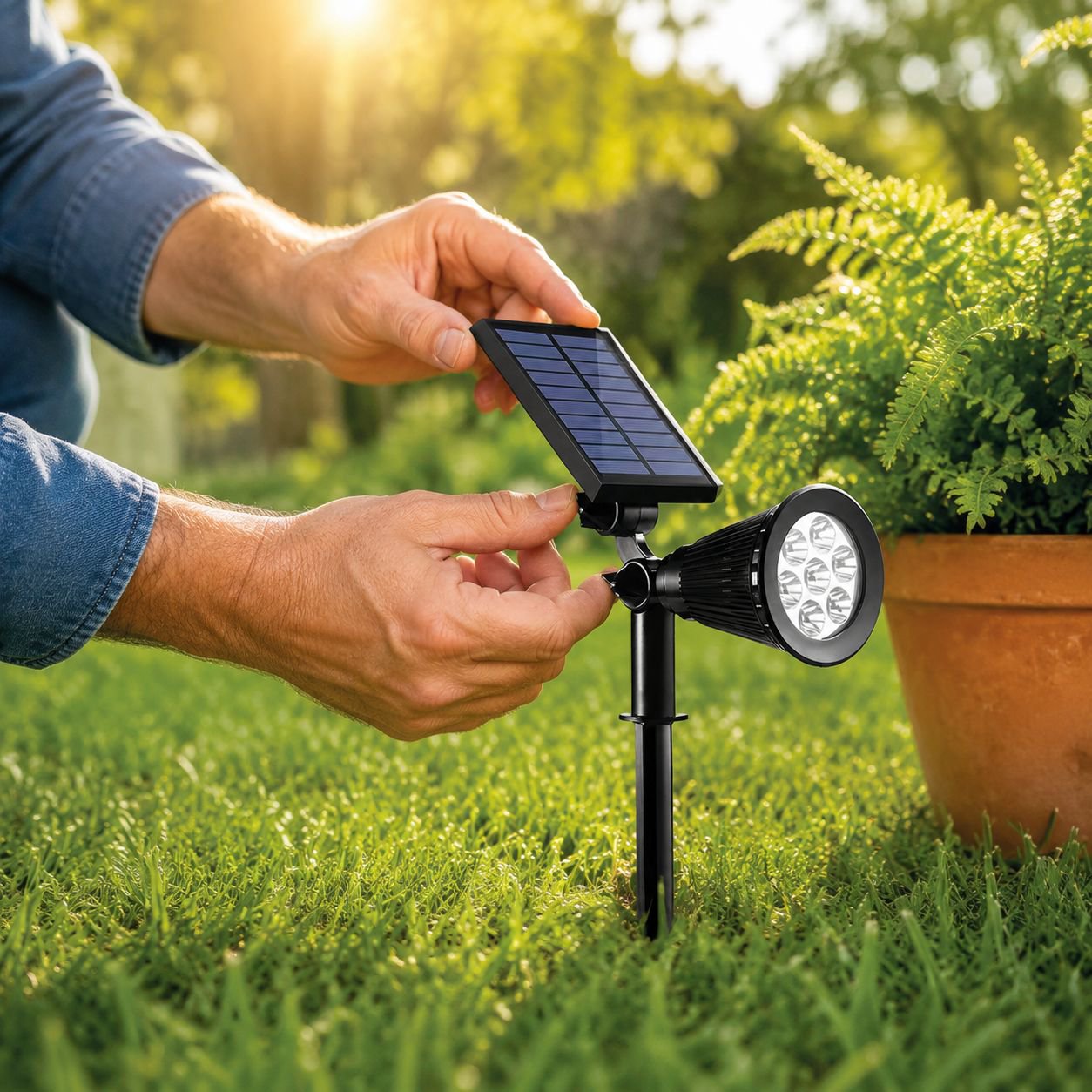 Solar Outdoor High Brightness Waterproof Garden Lawn Spotlight