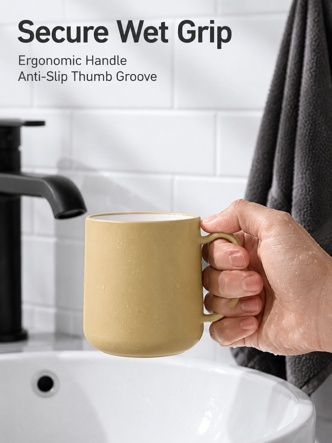 Thick, simple and fashionable mouthwash cup