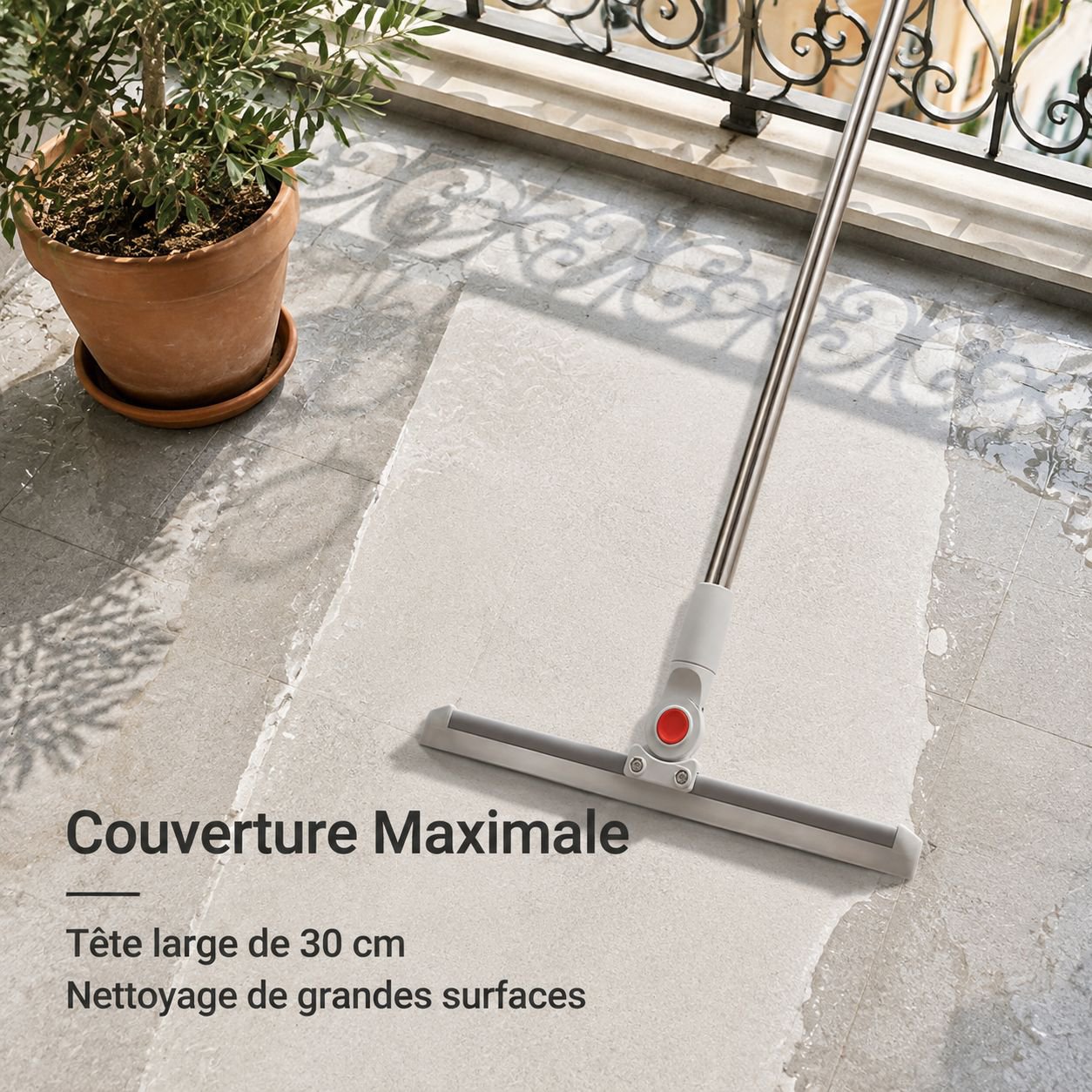 Nouvelle raclette pour sol de balcon et toilettes