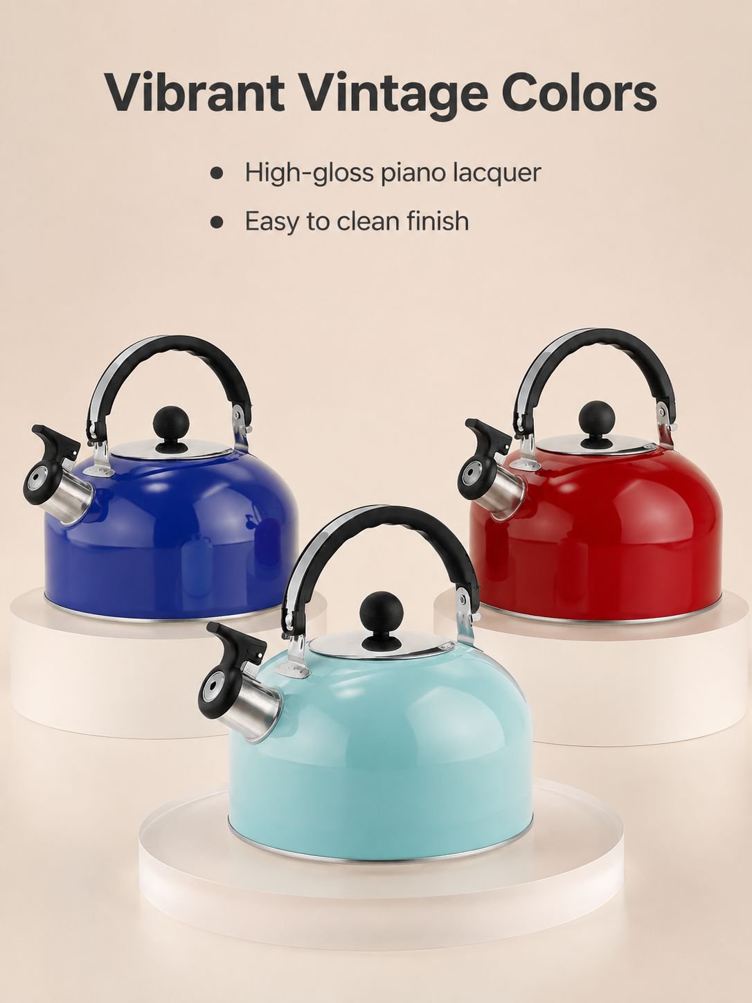 Flat-bottomed stainless steel kettle