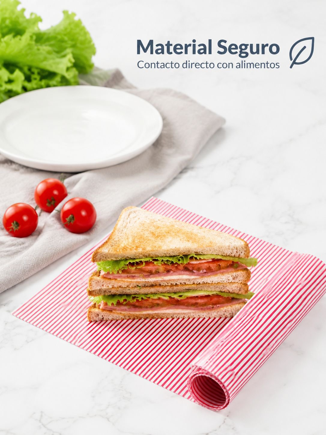 Papel antigrasa de grado alimenticio para envolver sándwiches y hamburguesas