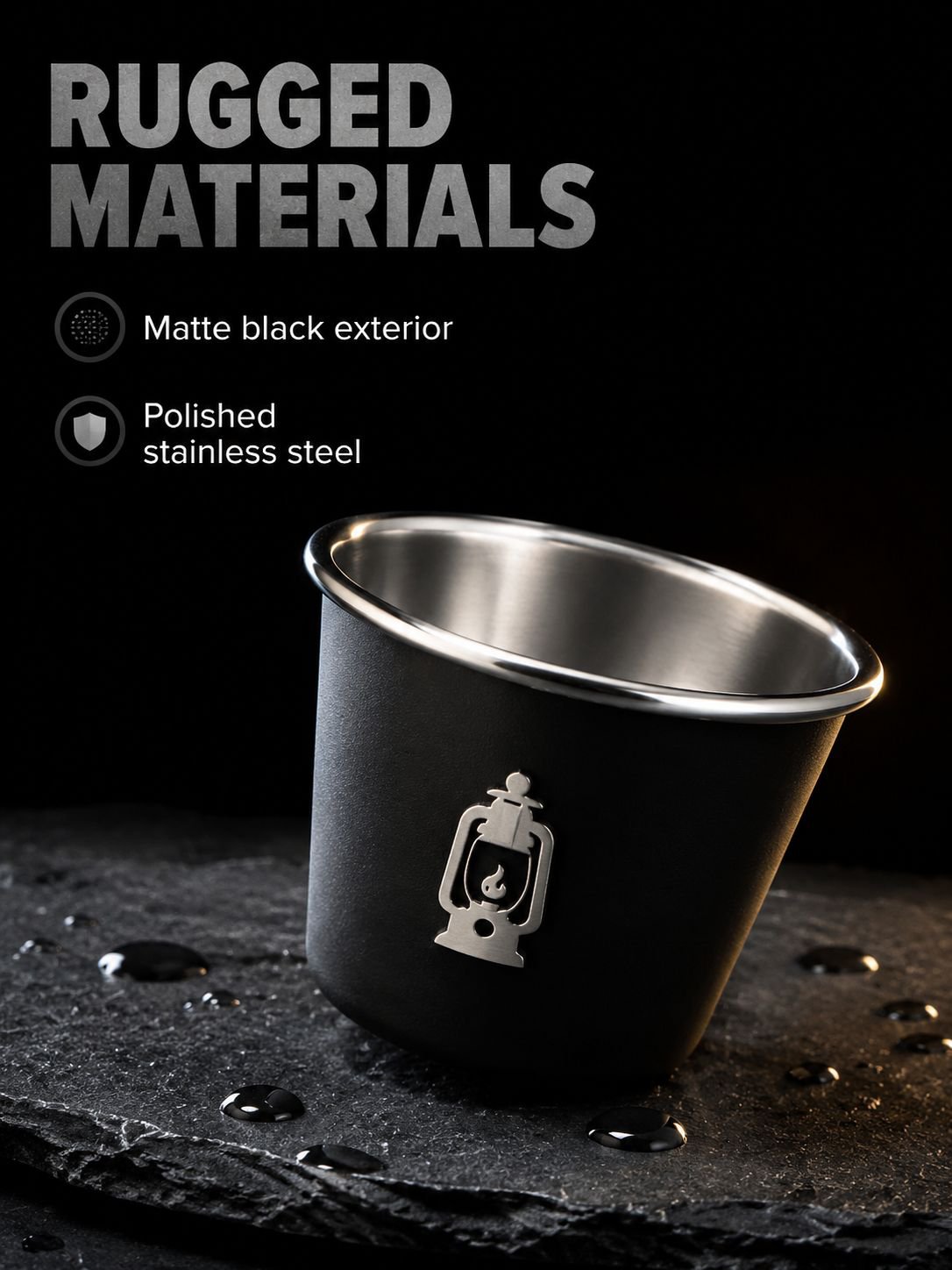 Rust-Resistant Camping Cups for Wine and Tea