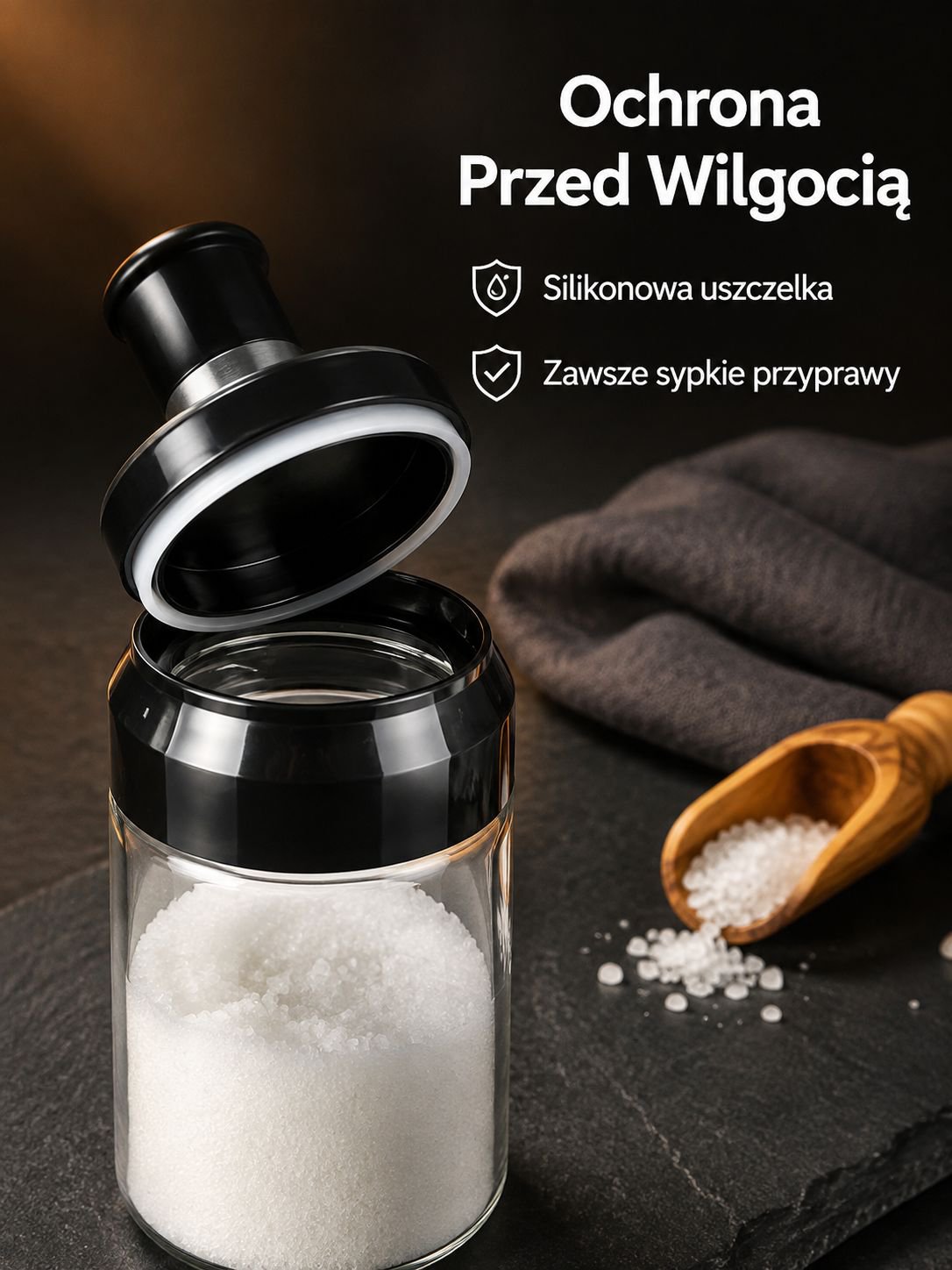 Szklana butelka na przyprawy do kuchni, kreatywny pojemnik na olej
