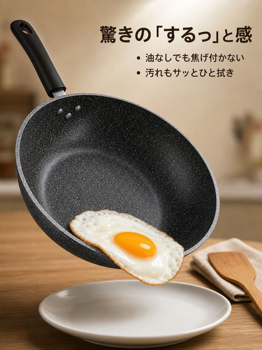 多機能家庭用ノンスティックフライパン