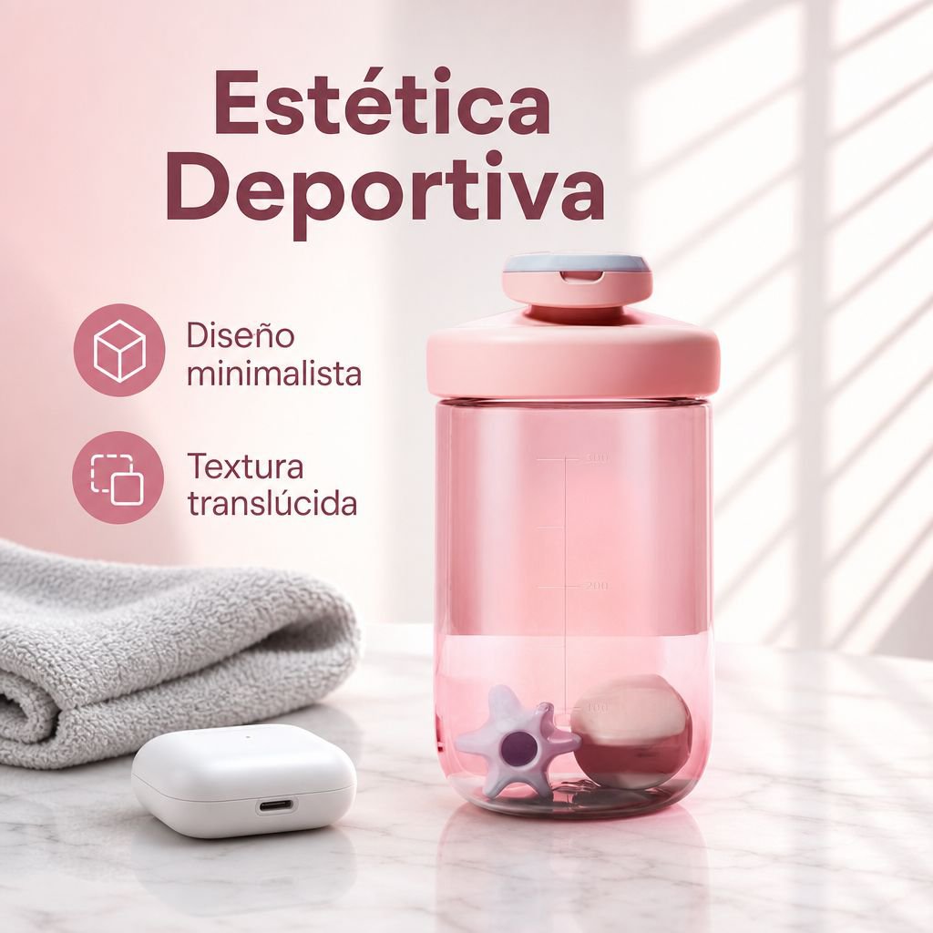 Botella mezcladora de fitness con escala, apta para hombres y mujeres