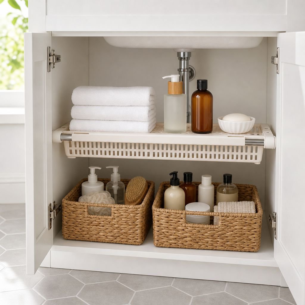 Sturdy storage divider for dormitory closets