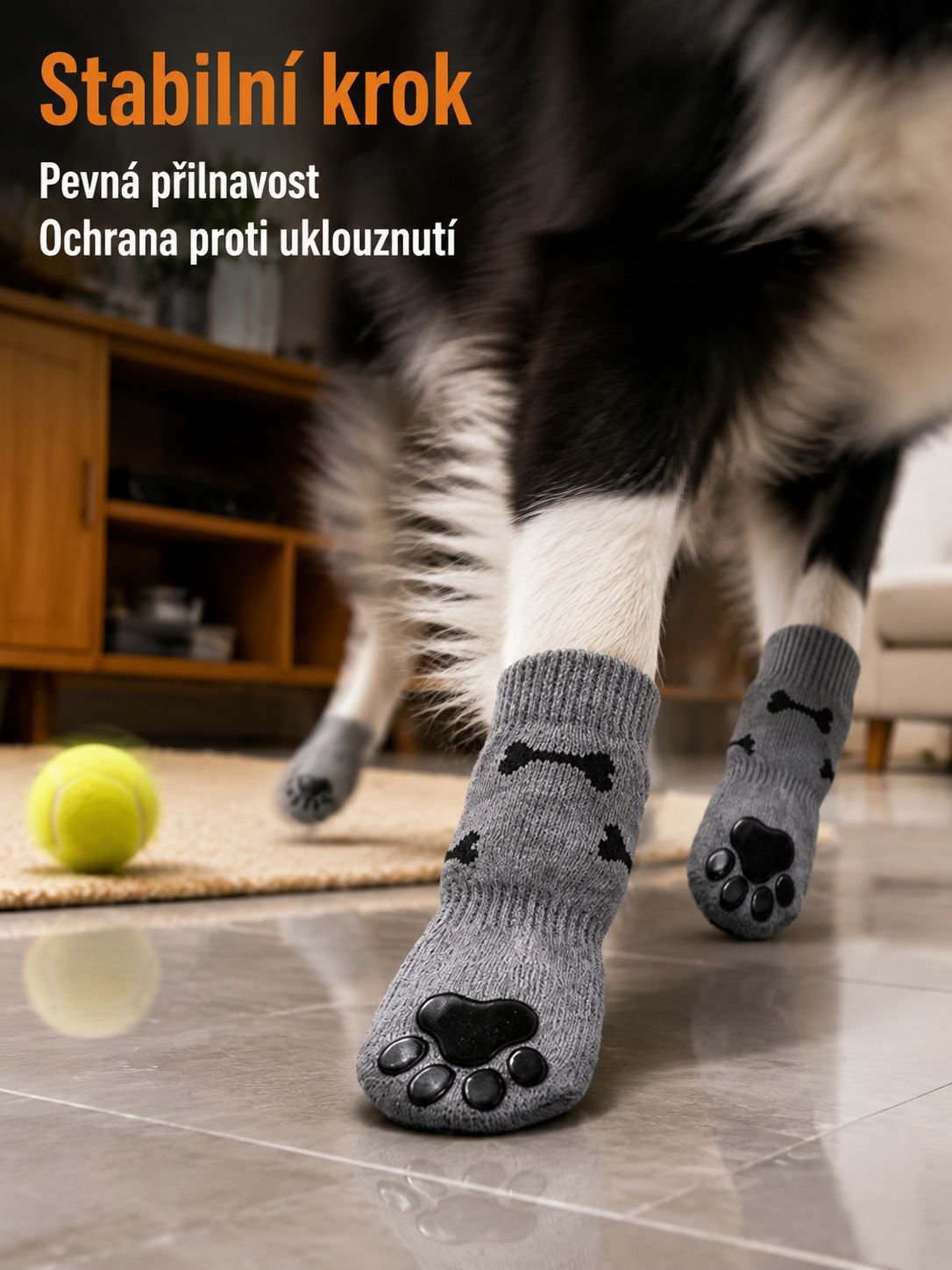 Protiskluzové ponožky pro domácí mazlíčky, vhodné pro všechna roční období