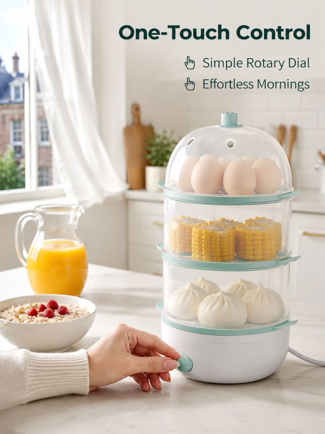 Multifunctional Mini Egg Steamer Automatic Power Off for Dormitory