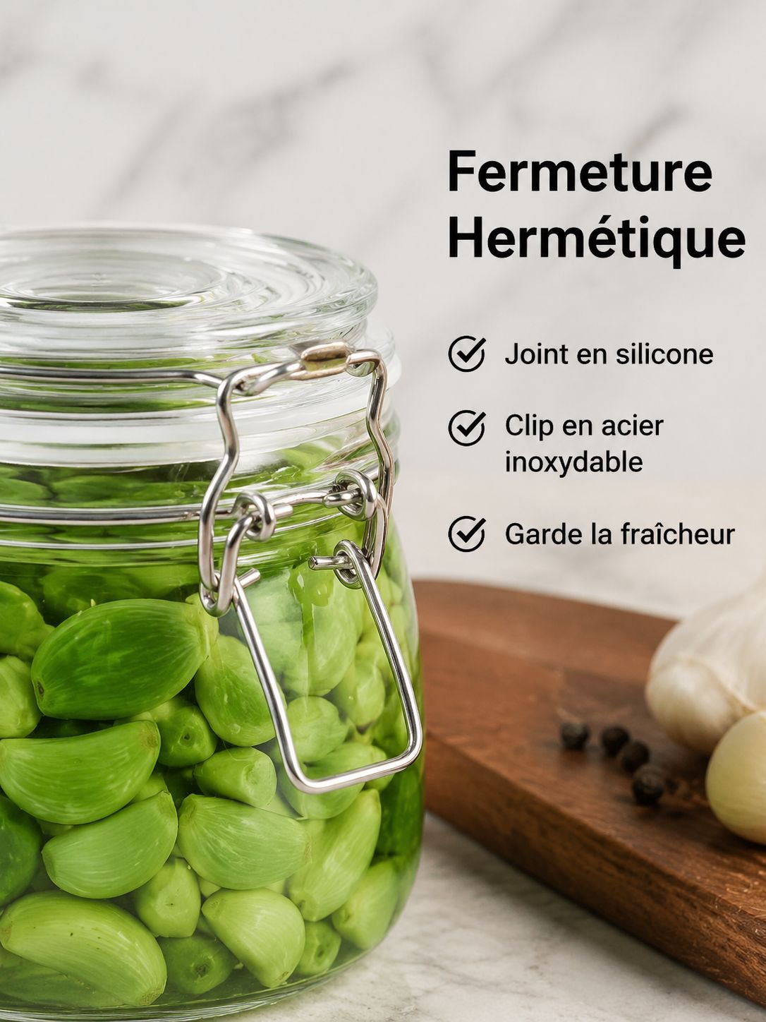 Bocal de conservation alimentaire pour cuisine