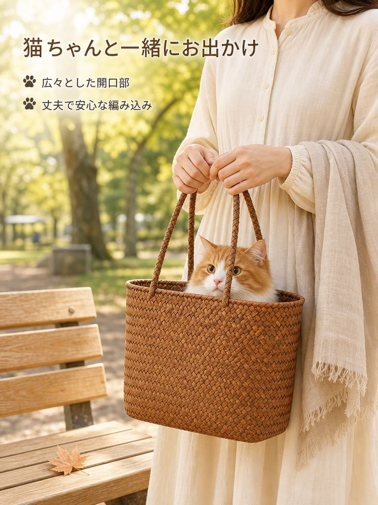 屋外ピクニックバスケット、ピクニックバスケット、写真用フラワーバスケット、小道具、籐編みペット用トートバッグ、中秋節ギフトバスケット