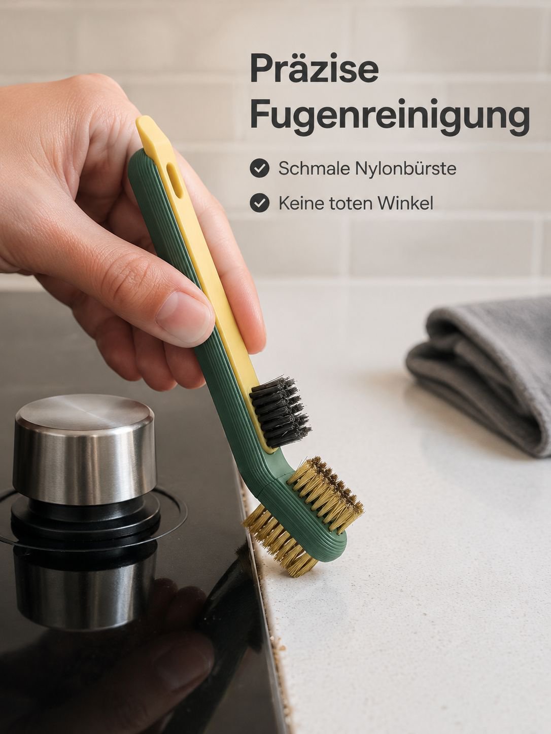 Küchenreinigungsbürste mit Schaber
