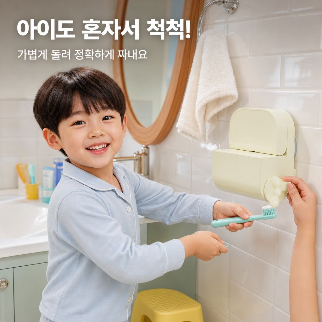신형 벽걸이 치약 디스펜서 및 치약 정리대
