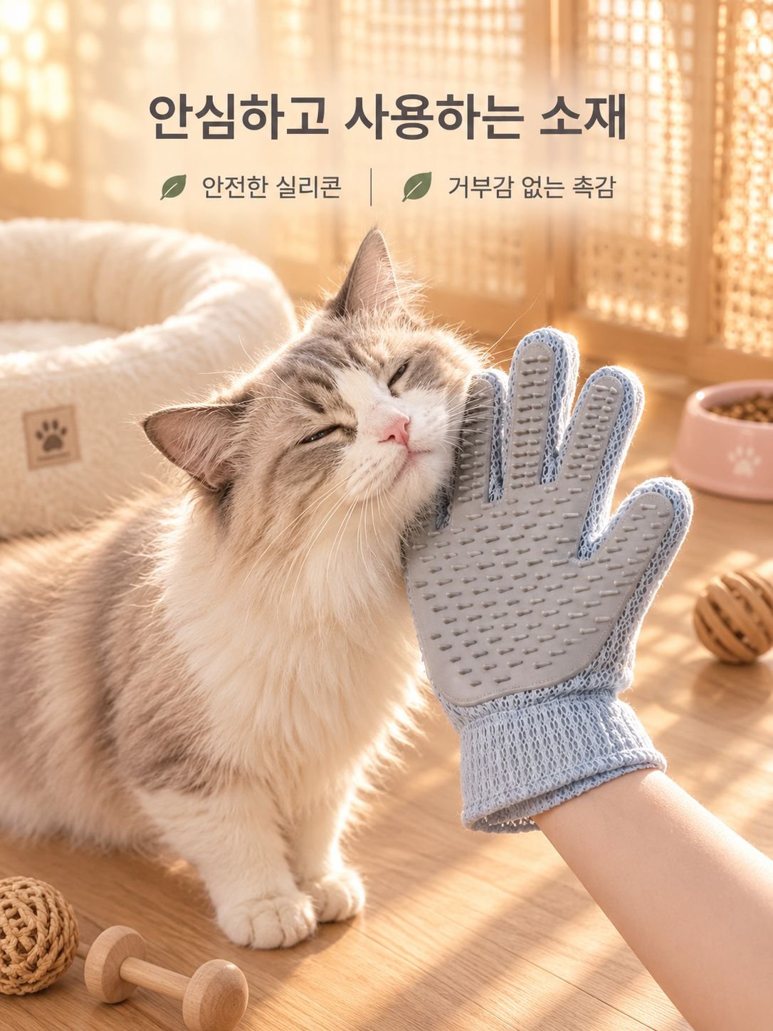 고양이 펫팅 장갑