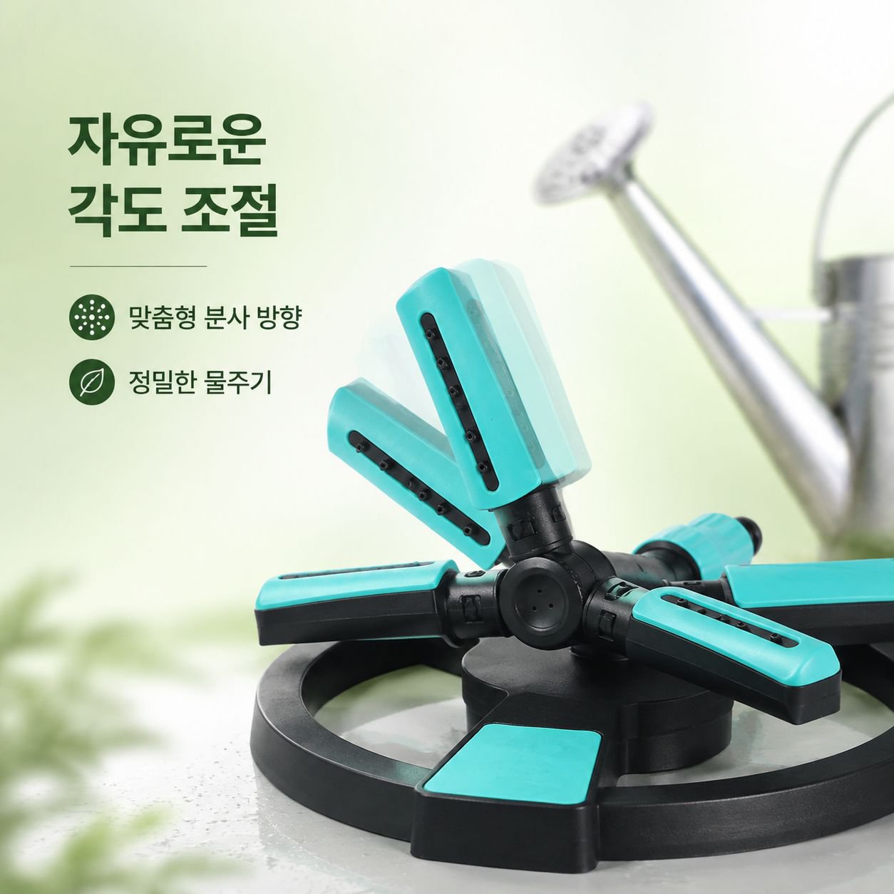 360도 자동 회전 3구 스프링클러 헤드 관개 장치