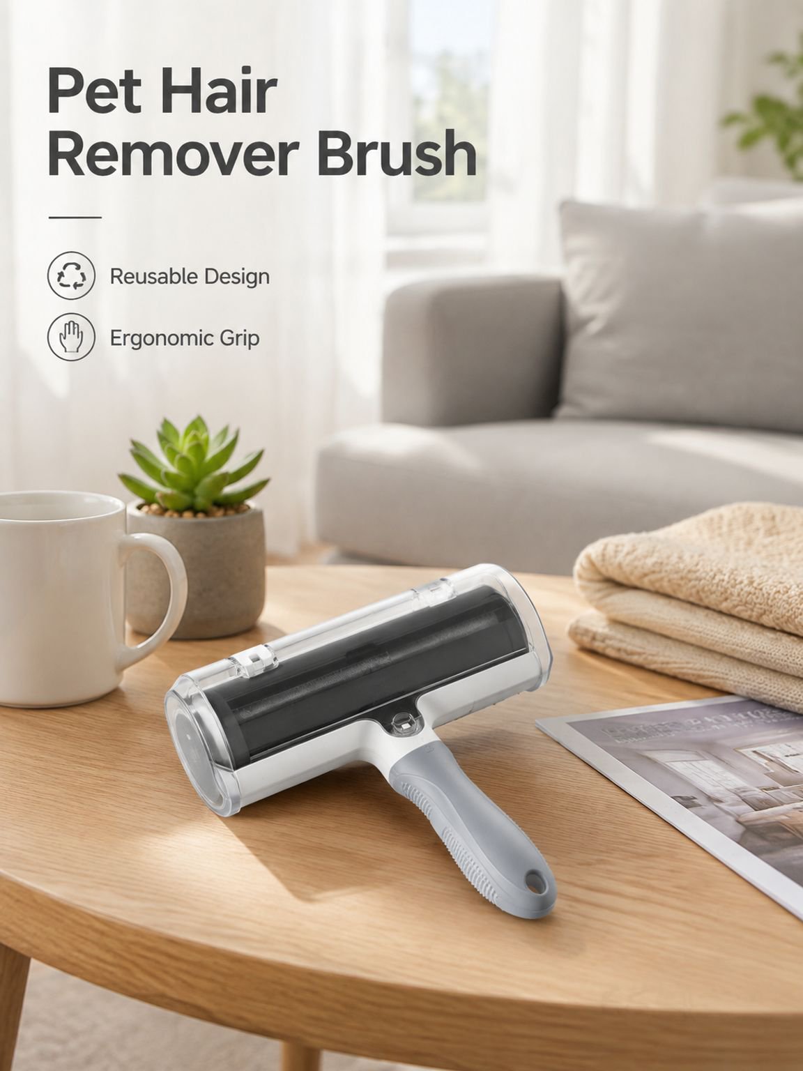 Cat and dog hair cleaning brush