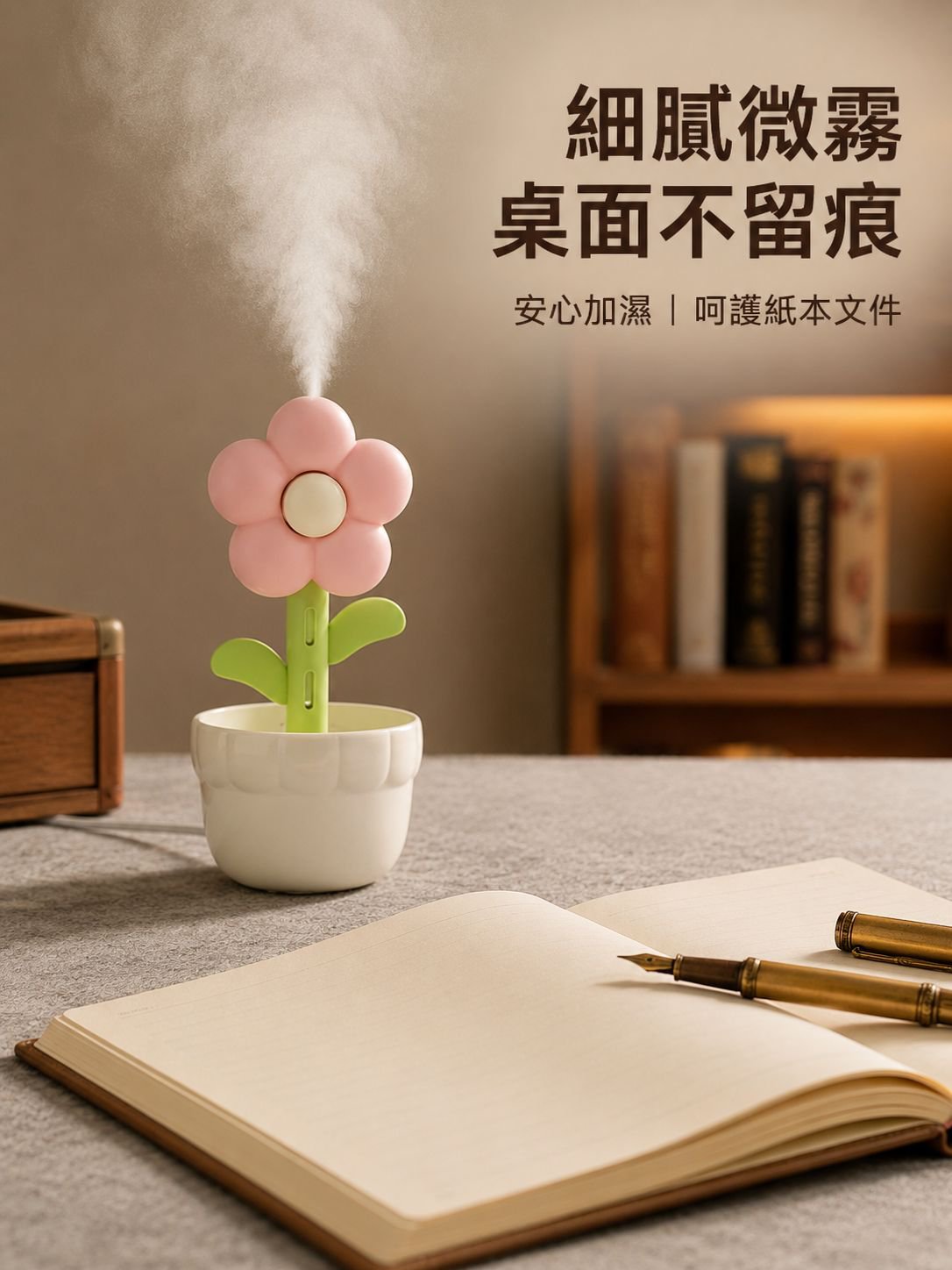 花卉裝飾夜燈加濕器