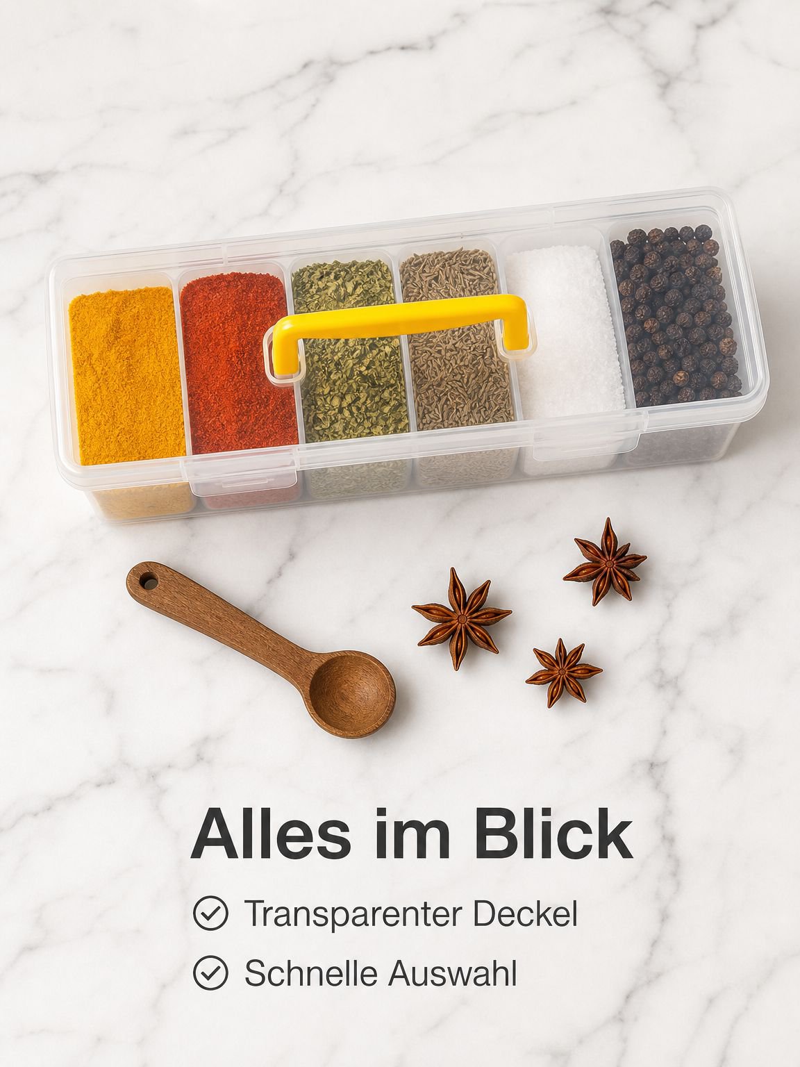Haushalts-Luftdichte Gewürzaufbewahrungsbox, speziell für den Schrank, aus Kunststoff