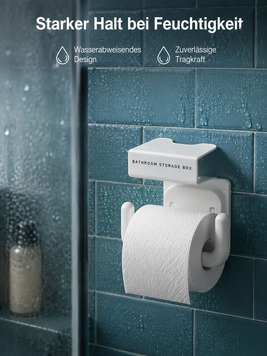 Stabiler Toilettenpapierhalter für Badezimmer ohne Bohren