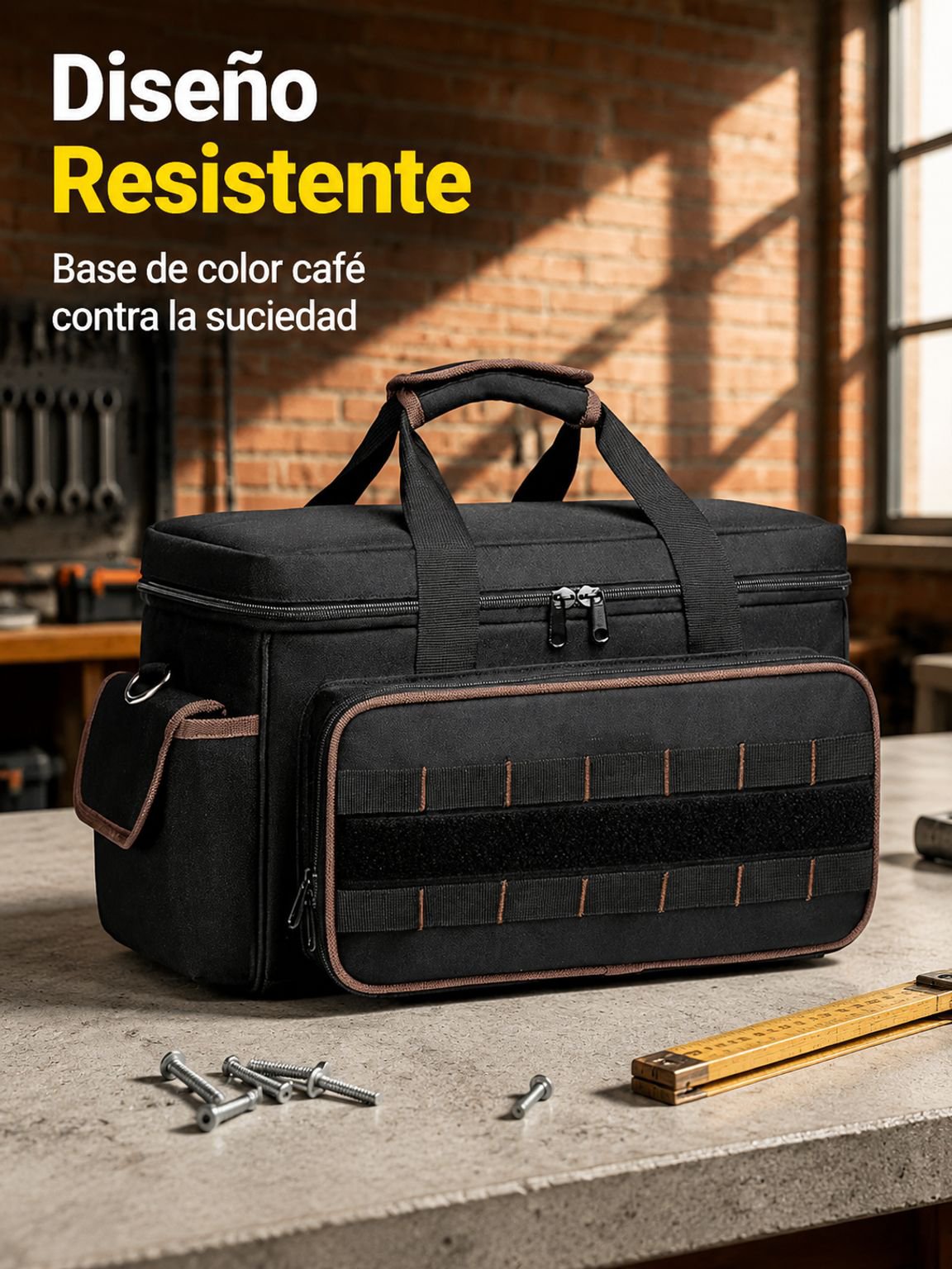 Bolsa de herramientas eléctricas de gran capacidad, tela Oxford reforzada uso multifuncional