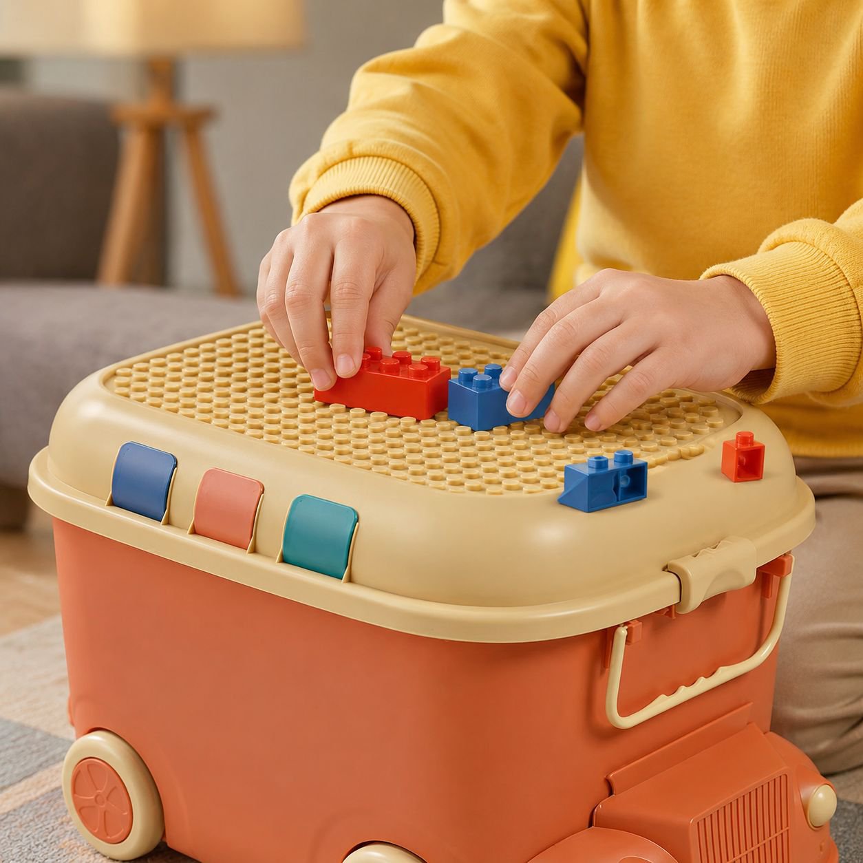 Caja de almacenamiento de juguetes locomotora, caja de almacenamiento para el hogar, caja de almacen