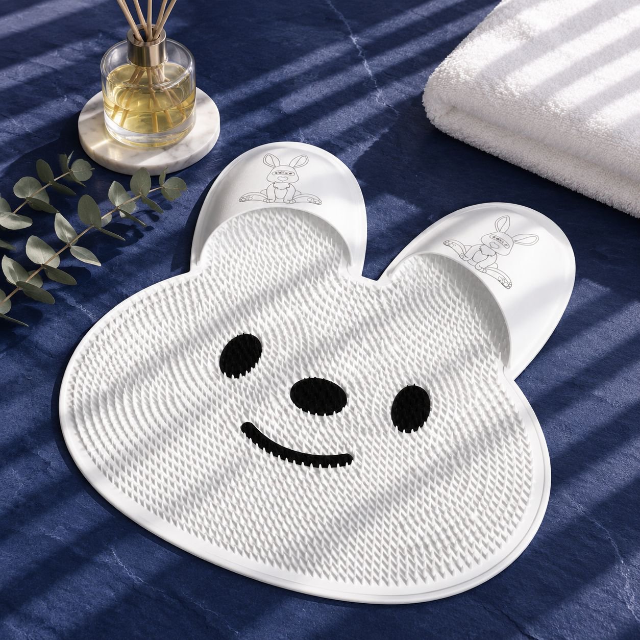 Coussinets de massage en silicone antidérapants motif lapin