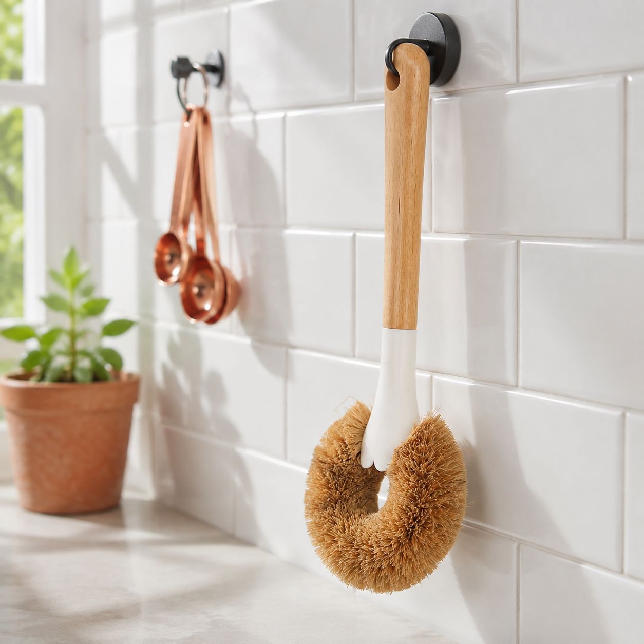 Heavy-Duty Coconut Shell Cleaning Brush