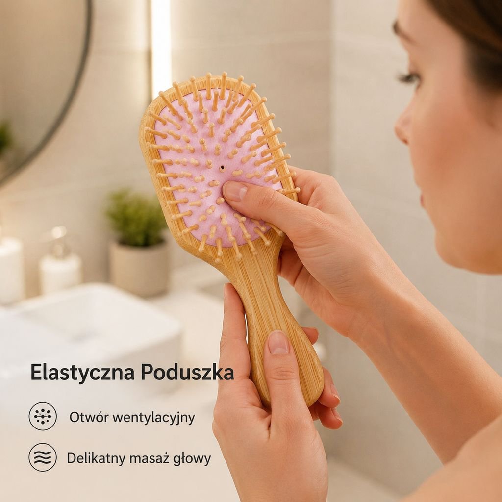 Grzebień do włosów bambusowy