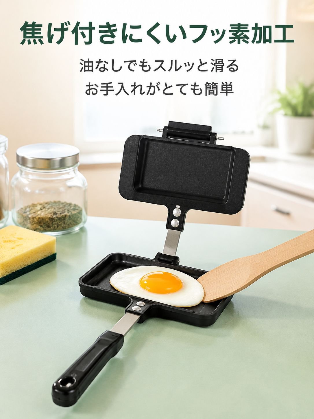 両面コーティングフライパン型