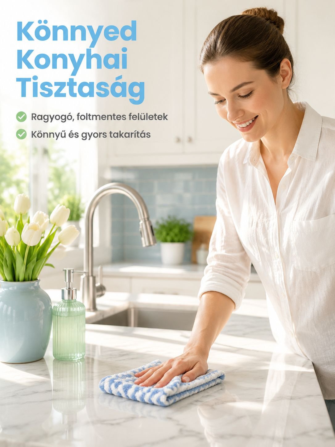 Kationos vastagított korallgyapjú hullámos törlőkendő