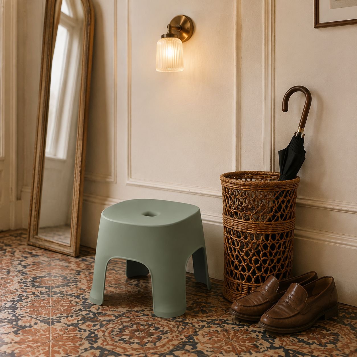Tabouret de maison pour changer de chaussures