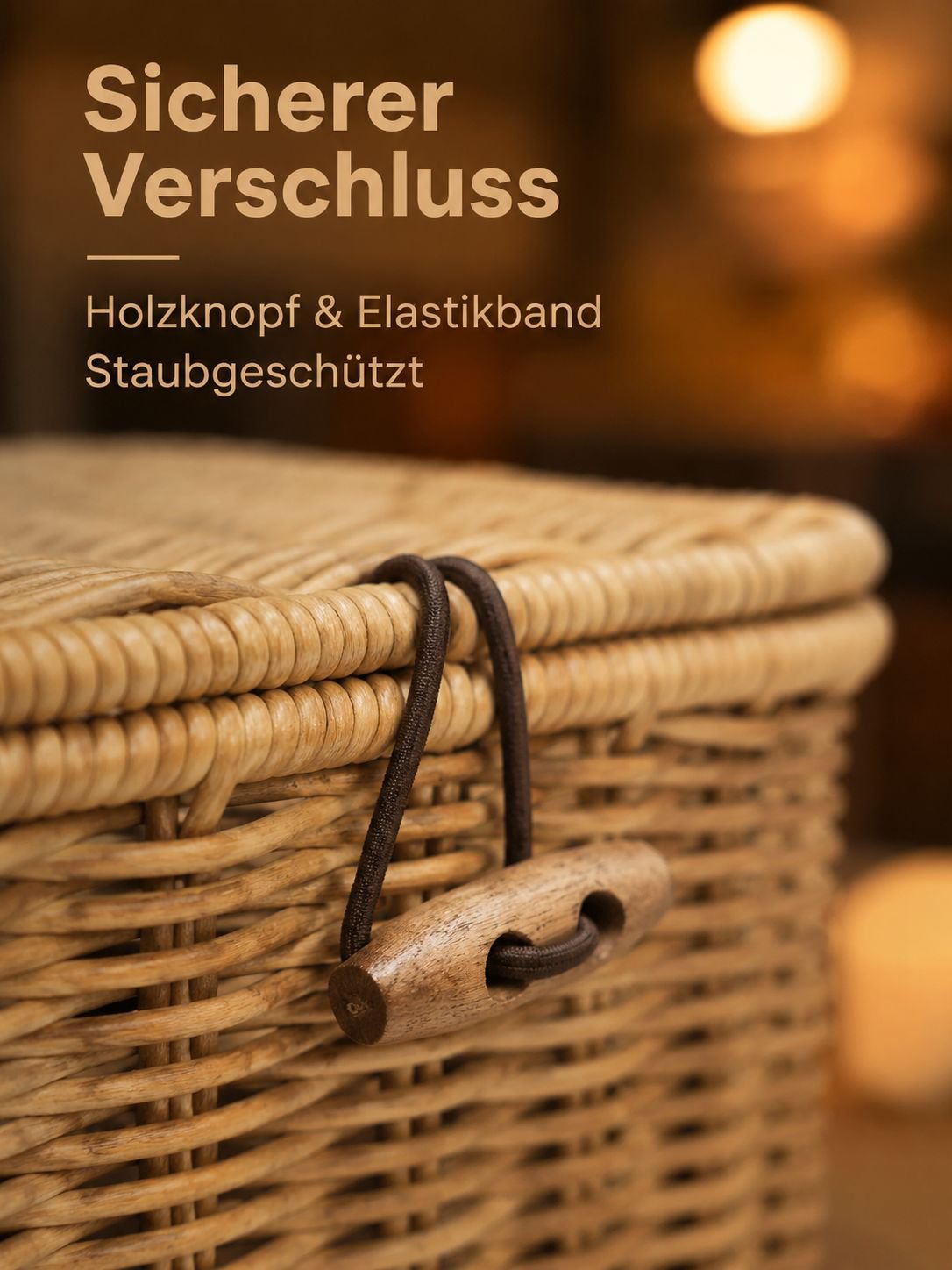 Einfache, handgefertigte Papiertüte im Stil einer Hanfwebkiste