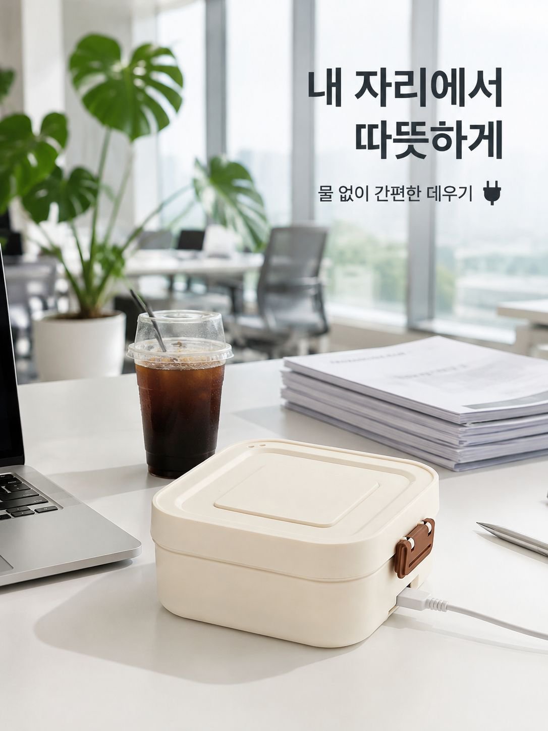 휴대용 무주수 가열 도시락