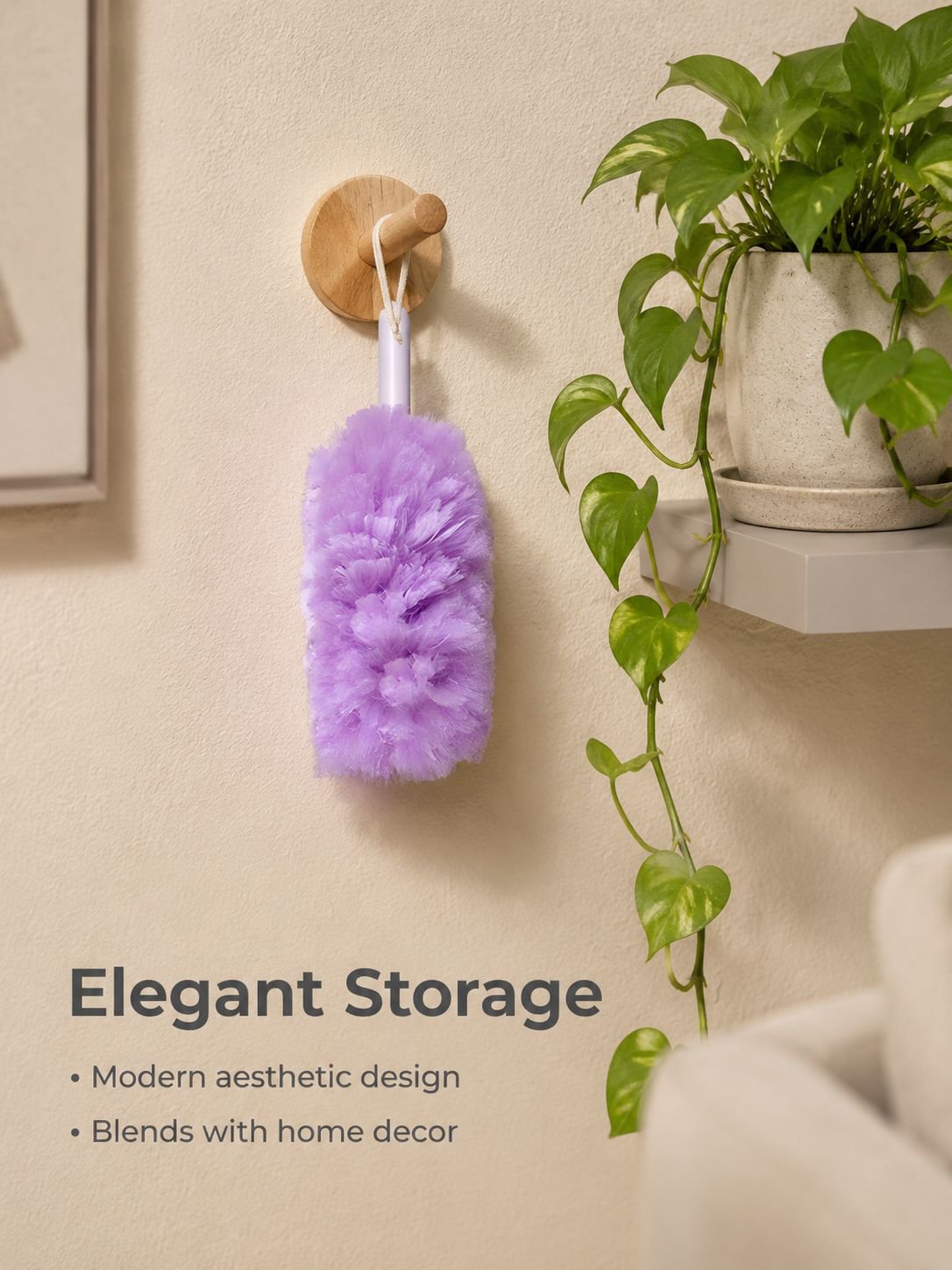 Home cleaning made easy with electrostatic telescopic duster
