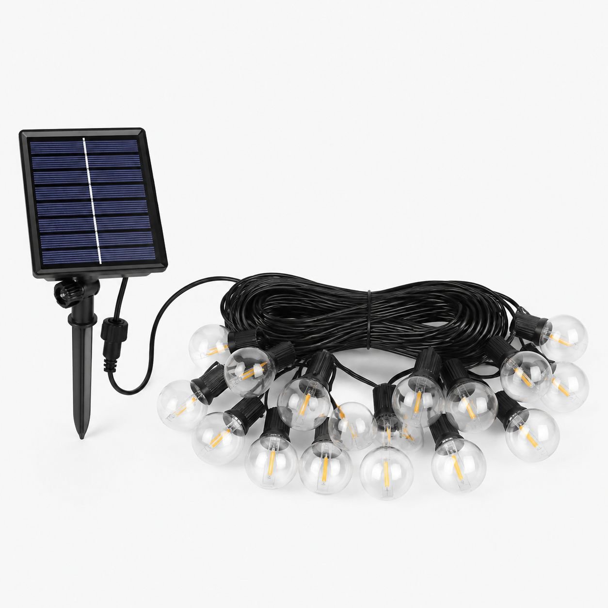 Luces de guirnalda LED solares G40 para exteriores