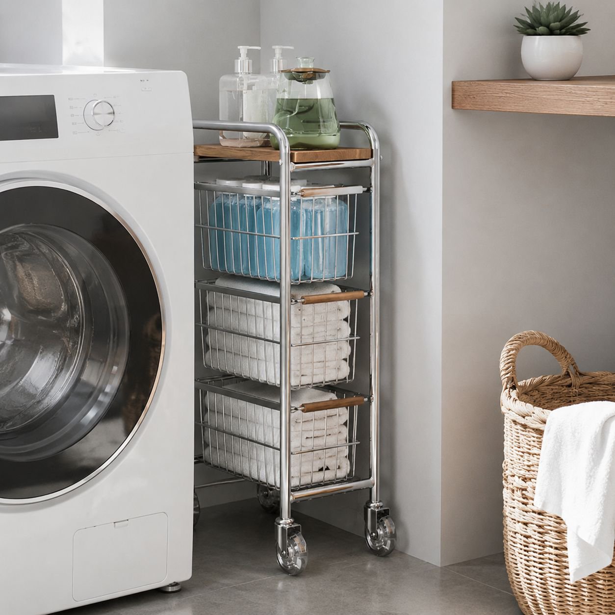 Slim Rolling Storage Organizer for Tight Spaces