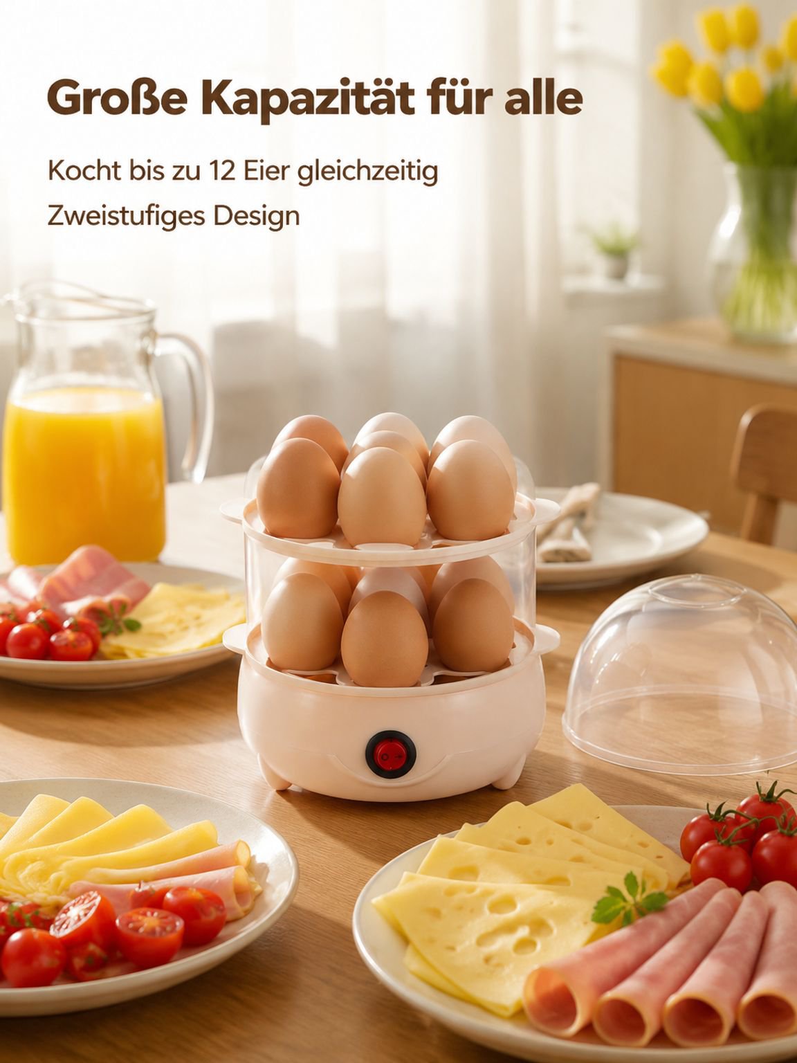 Dampfgargerät für Eierpudding – Haushaltsgerät