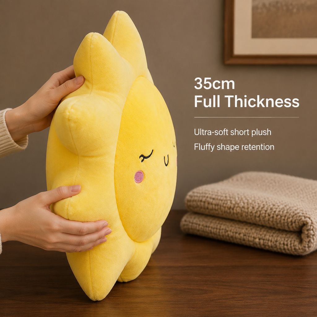 Cartoon Sun Throw Pillow for Sofa