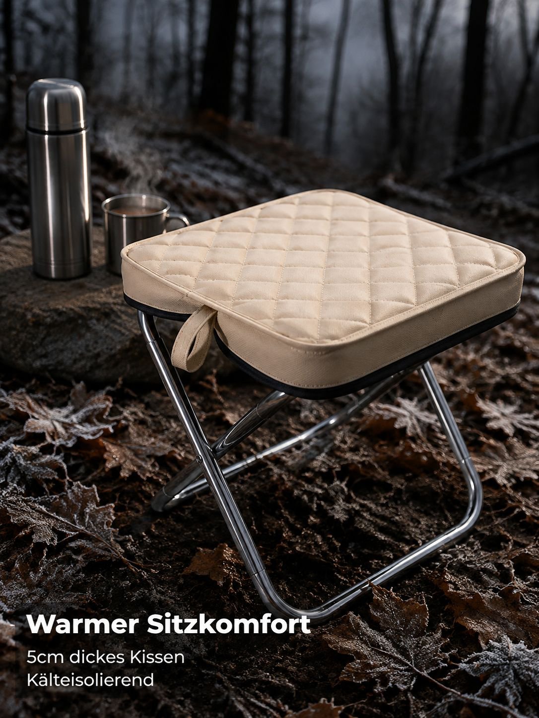 Leichter Klapphocker für unterwegs