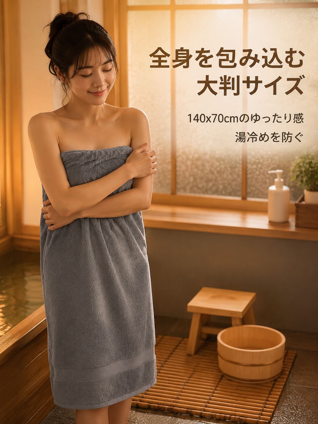 オールコットンやわらかバスタオル