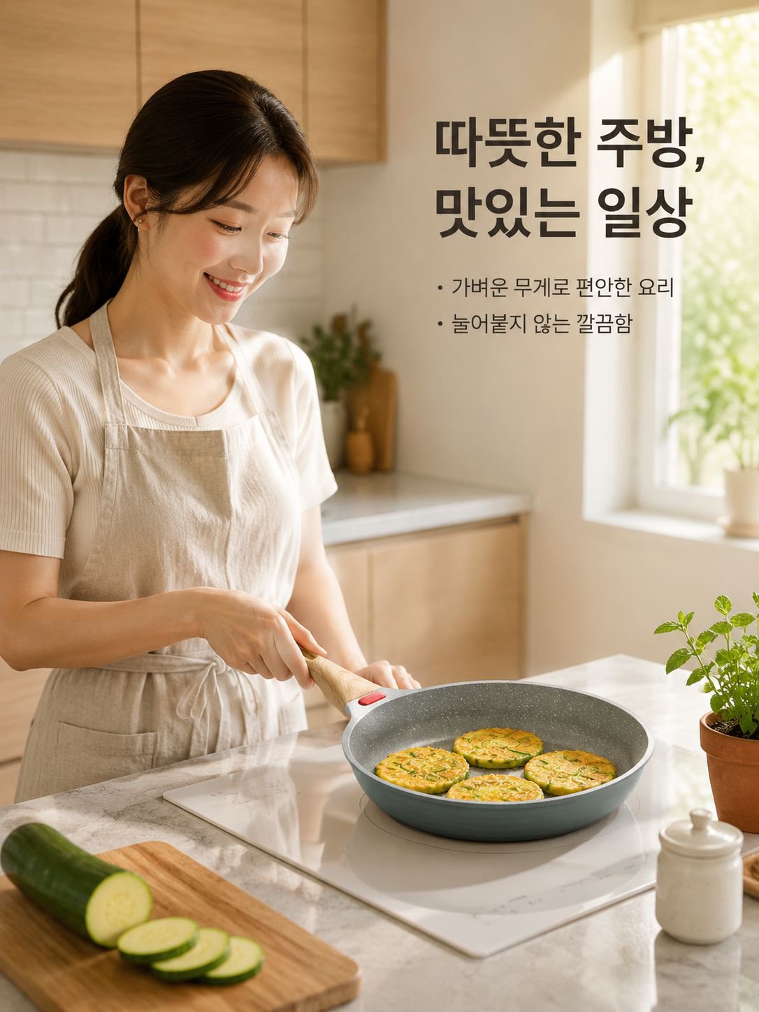 논스틱 알루미늄 합금 프라이팬