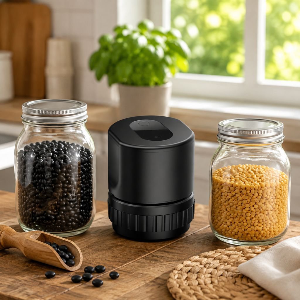 Mini máquina selladora al vacío para alimentos, especial para tarros Mason, uso doméstico