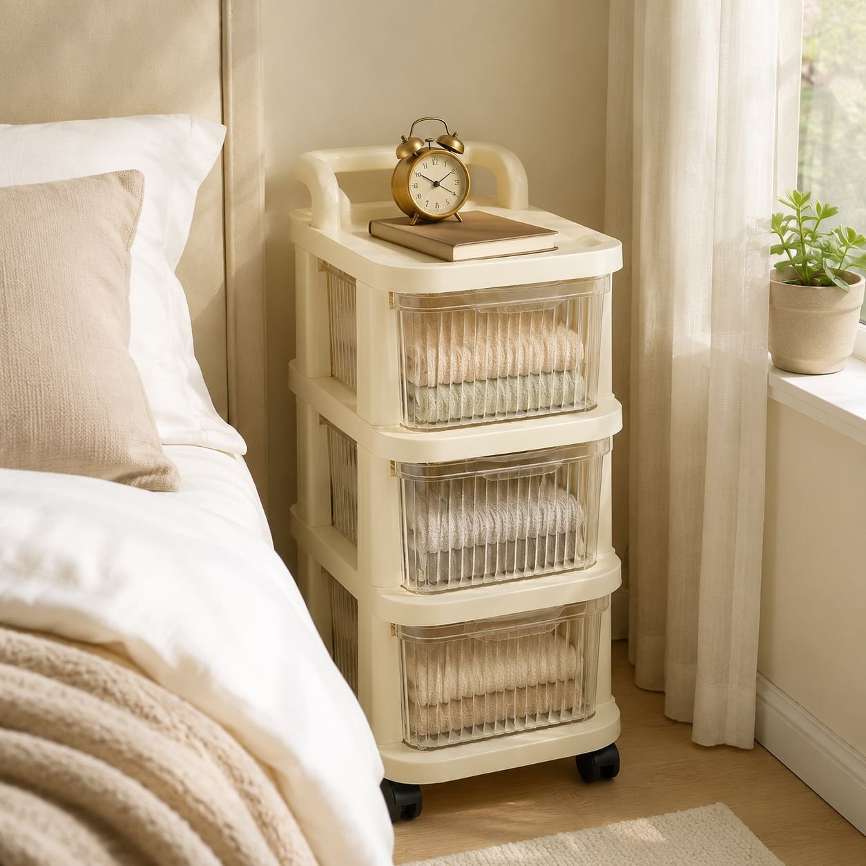 Transparent Drawer Storage Cabinet for Home