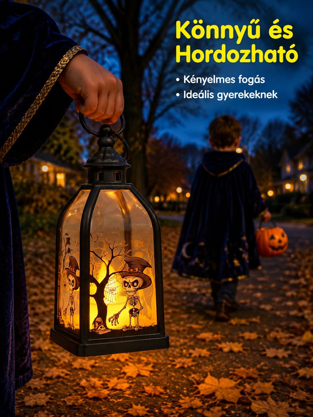 Retro Halloween Tök Gyertya Lámpa Dekorációs Dísz