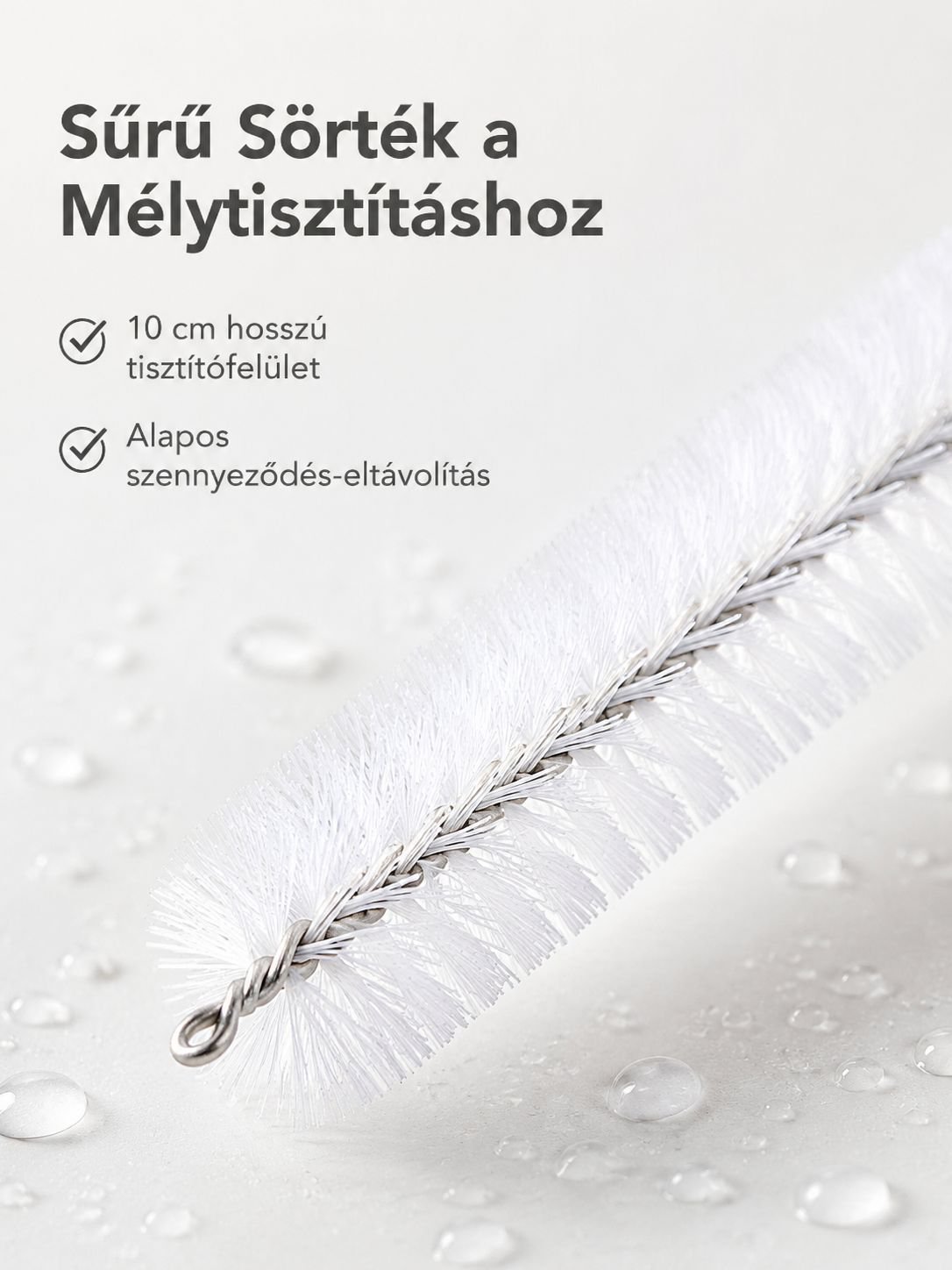 Krokodil szívószál tisztító kefe