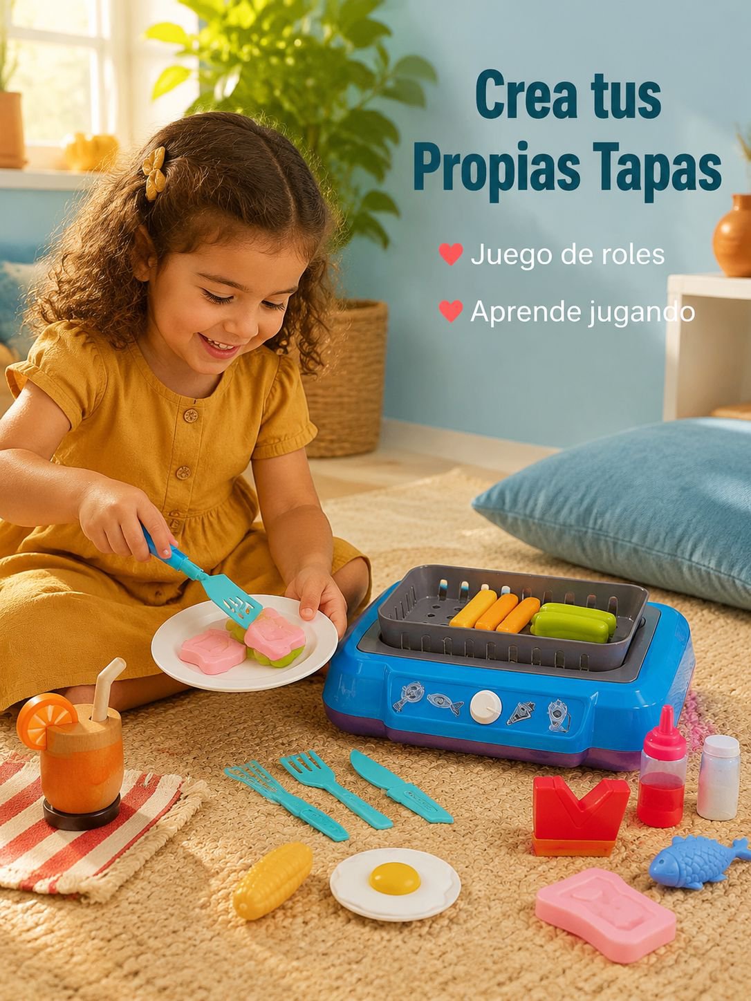 Juego de cocina en miniatura para niños